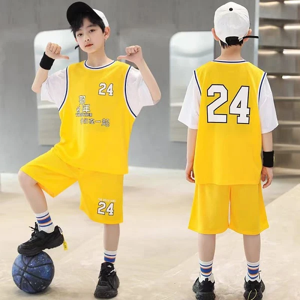502368童装男童速干球服套装2025夏季休闲运动洋气两件套套装衣服