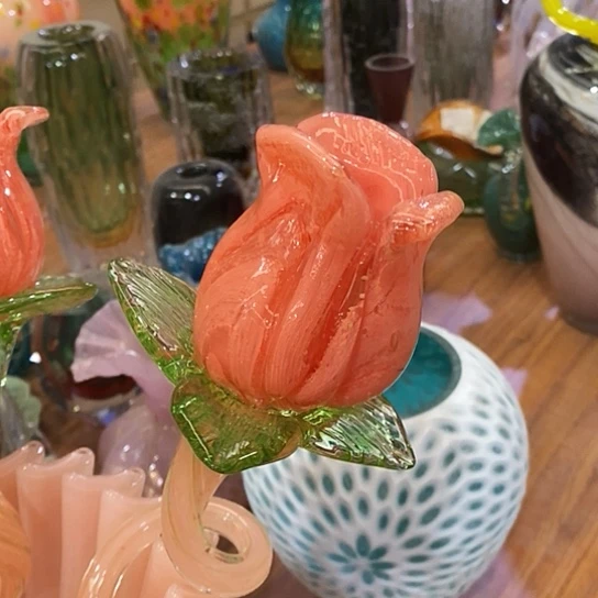 琉璃蓝**灵夜光花高45厘米