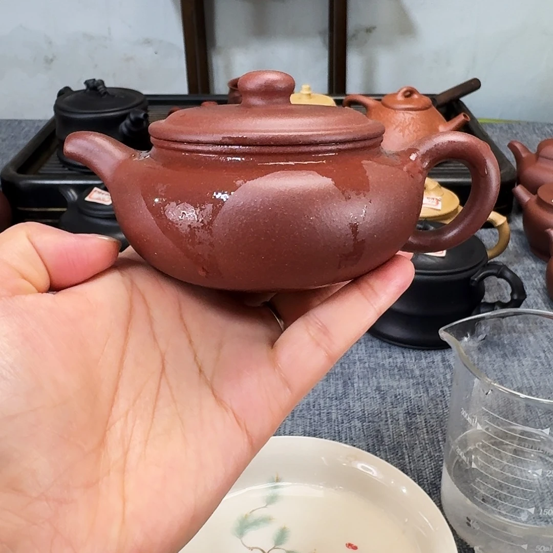 茶壶紫砂全手工紫砂壶扁腹