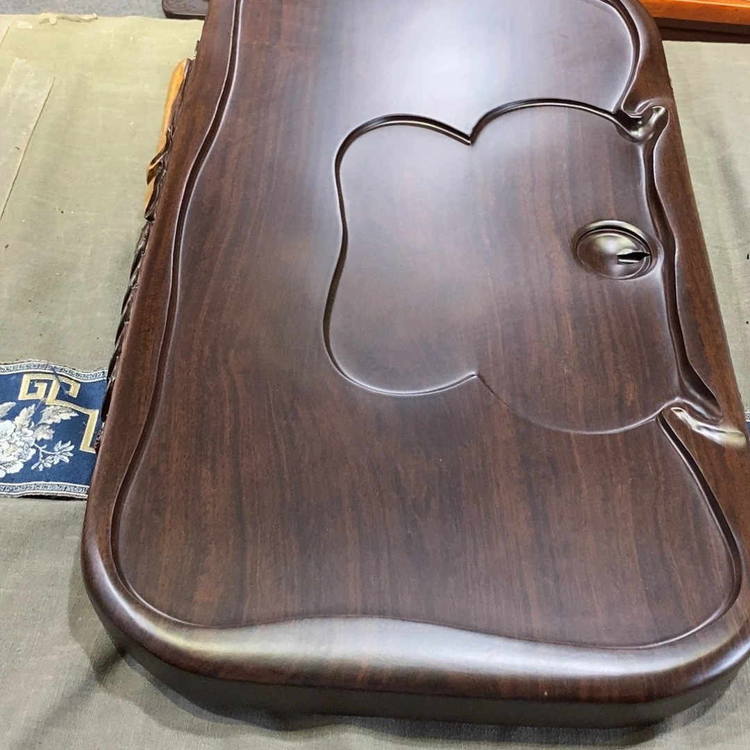 木一**求非洲黑檀实木茶盘