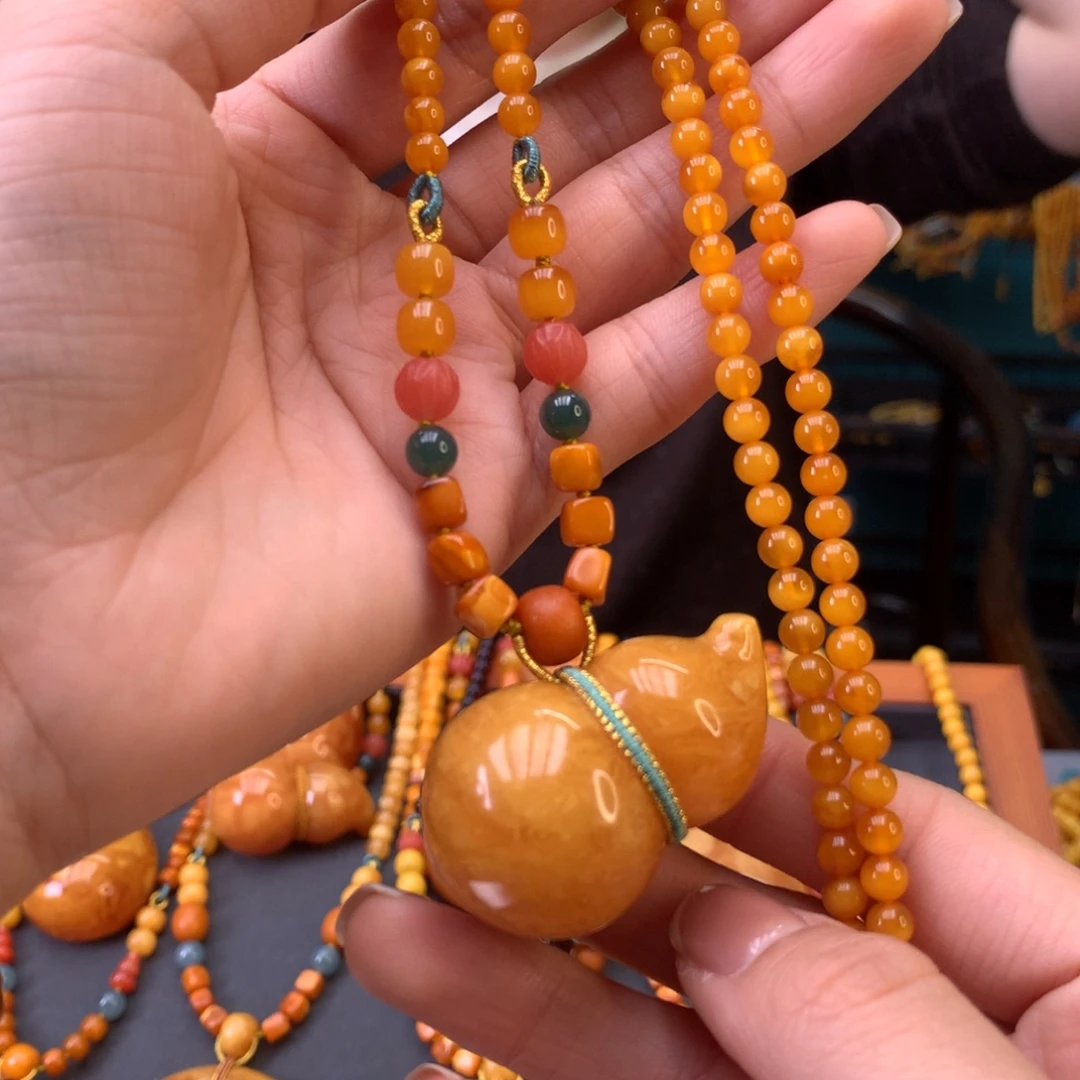 蜜蜡未镶嵌颈饰天然