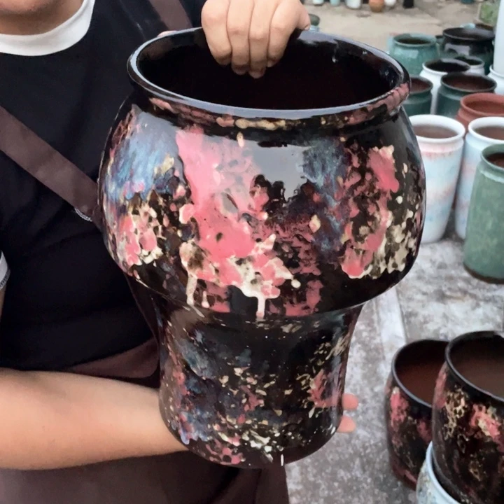 紫砂花盆口20高34正品正品