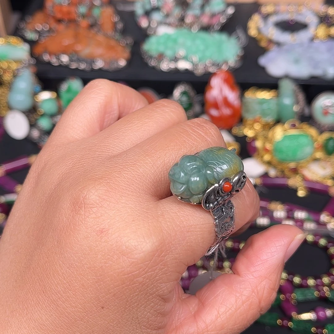 翡翠未镶嵌戒指双十二活动不退不换