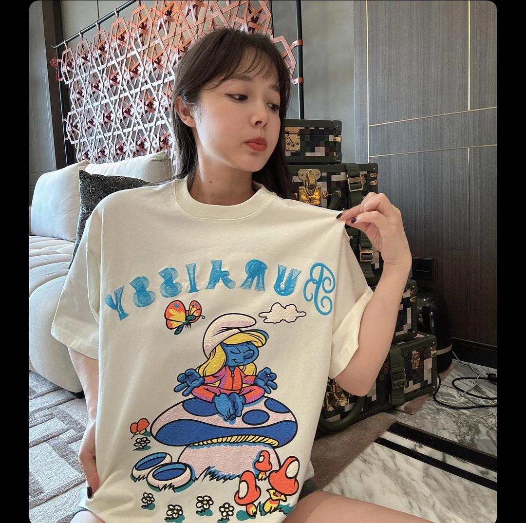 BETTER JOELAY -大版【美丽蓝精灵】时尚T恤短袖休闲圆领KH1637