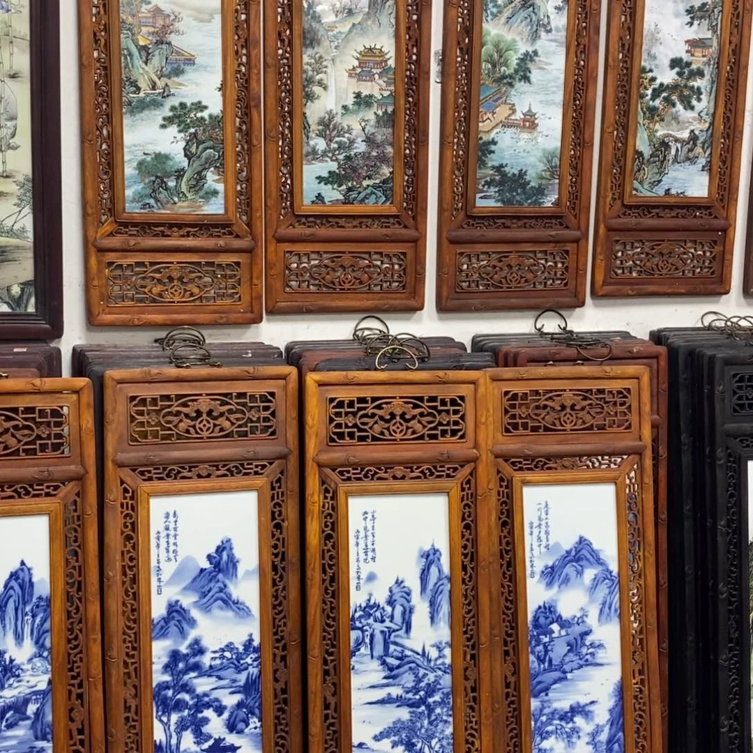 瓷片朝****行景德镇瓷板画柴窑烧制