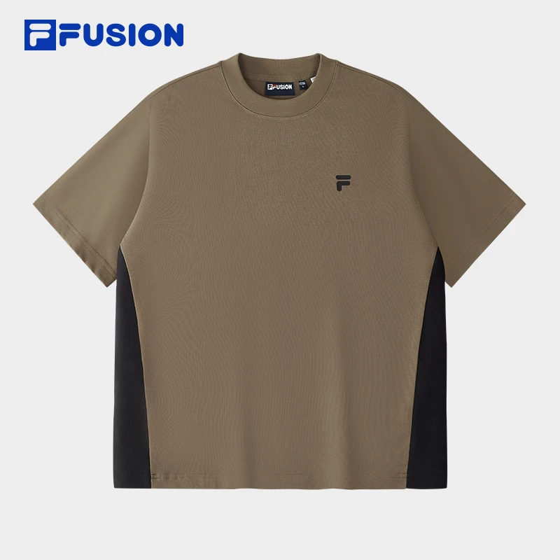 【全棉面料】斐乐正品撞色显瘦运动户外透气短袖T恤男士T11M525102F