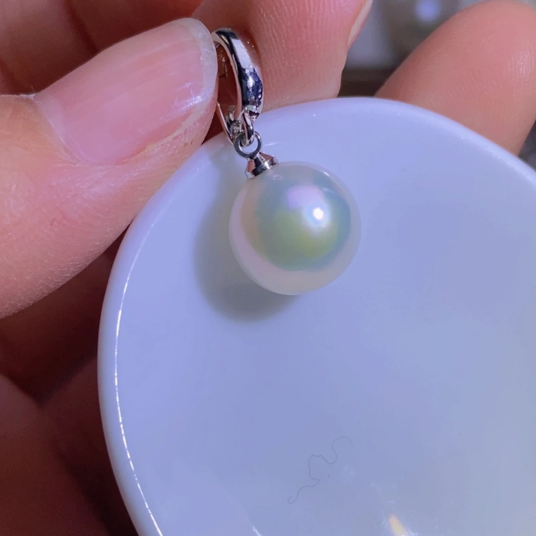 天然淡水珍珠银S925镶嵌淡水珍珠