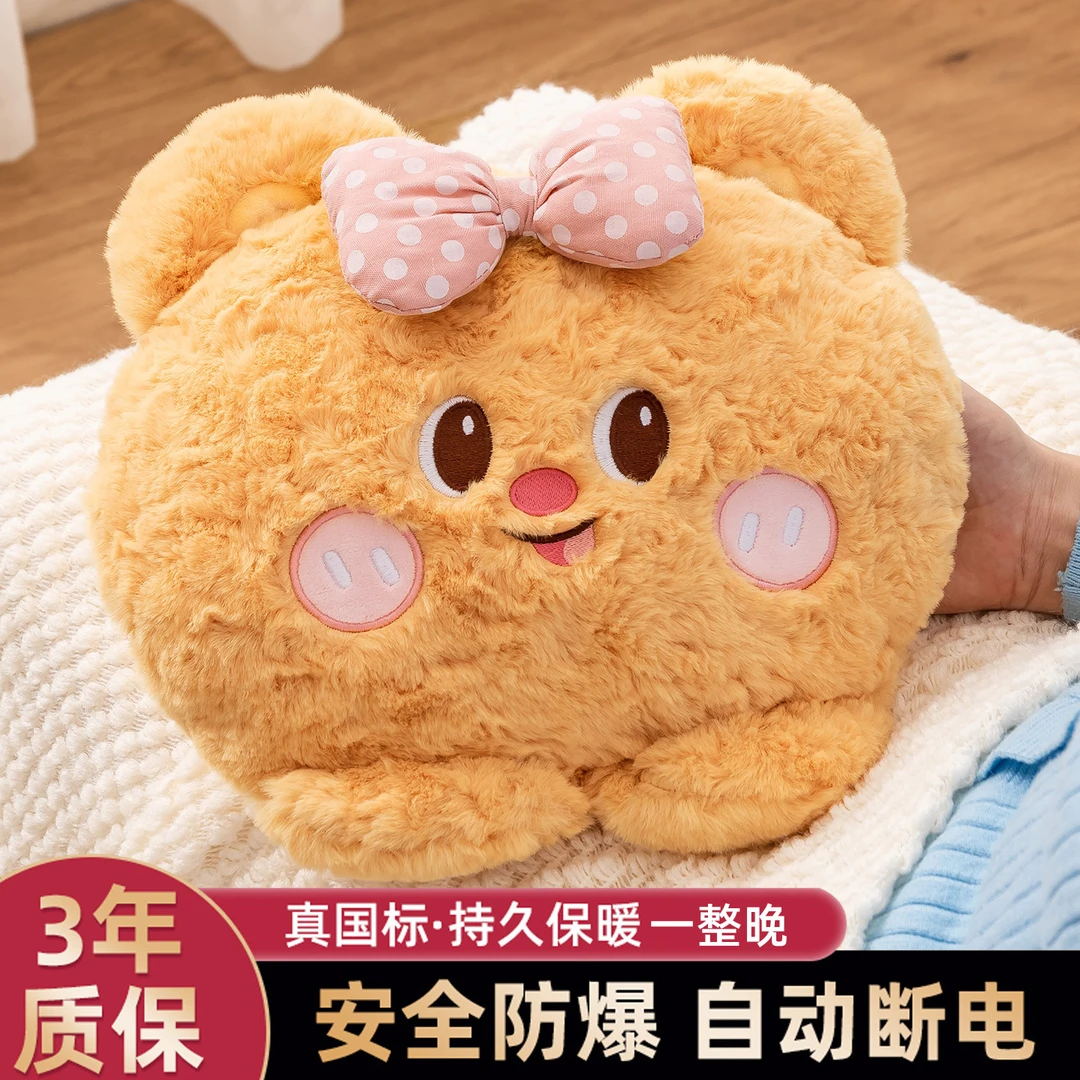 国标充电热水袋充电暖水袋防爆水电分离自动断电注水毛绒保暖可爱