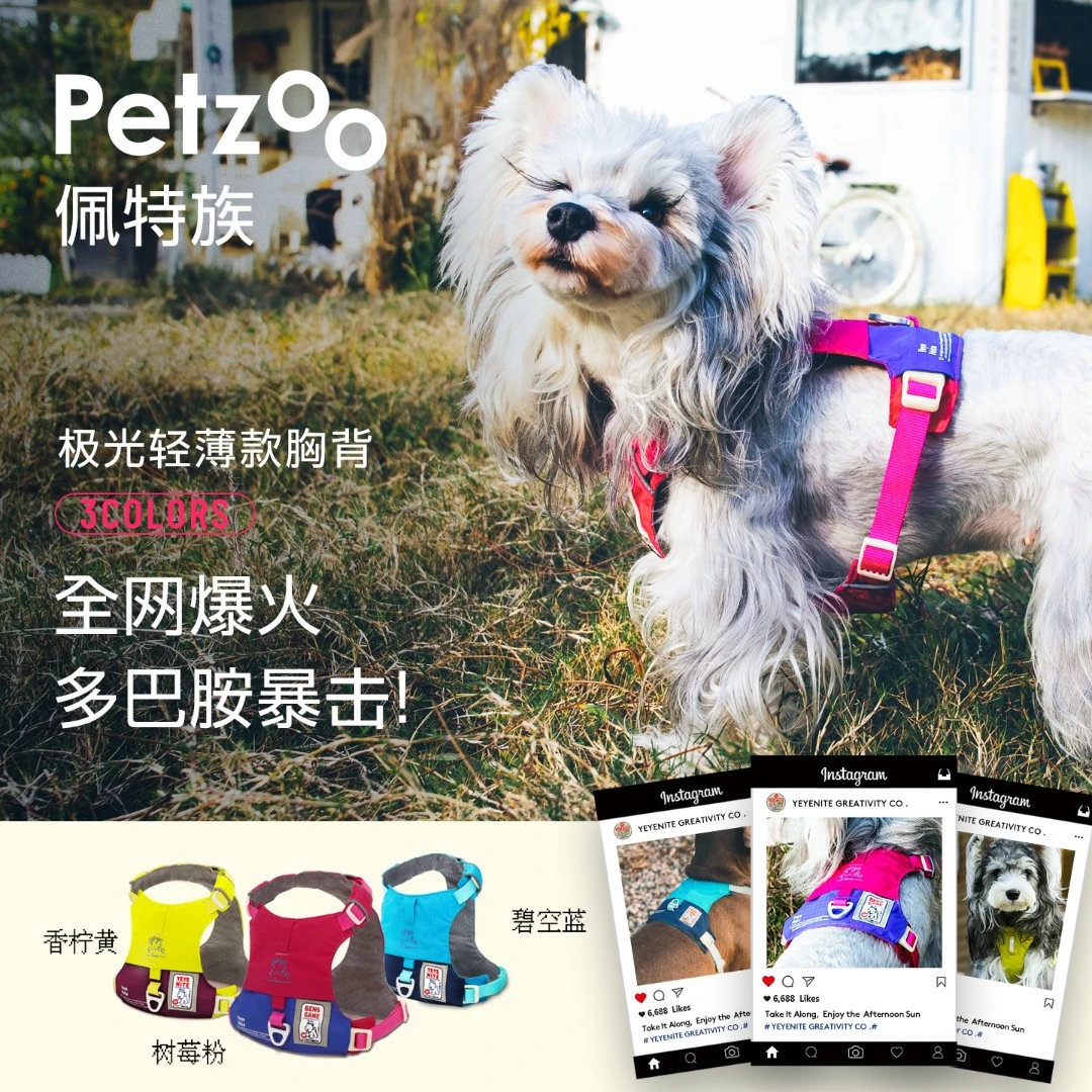 椰椰家·轻薄款宠物胸背小狗冲锋衣