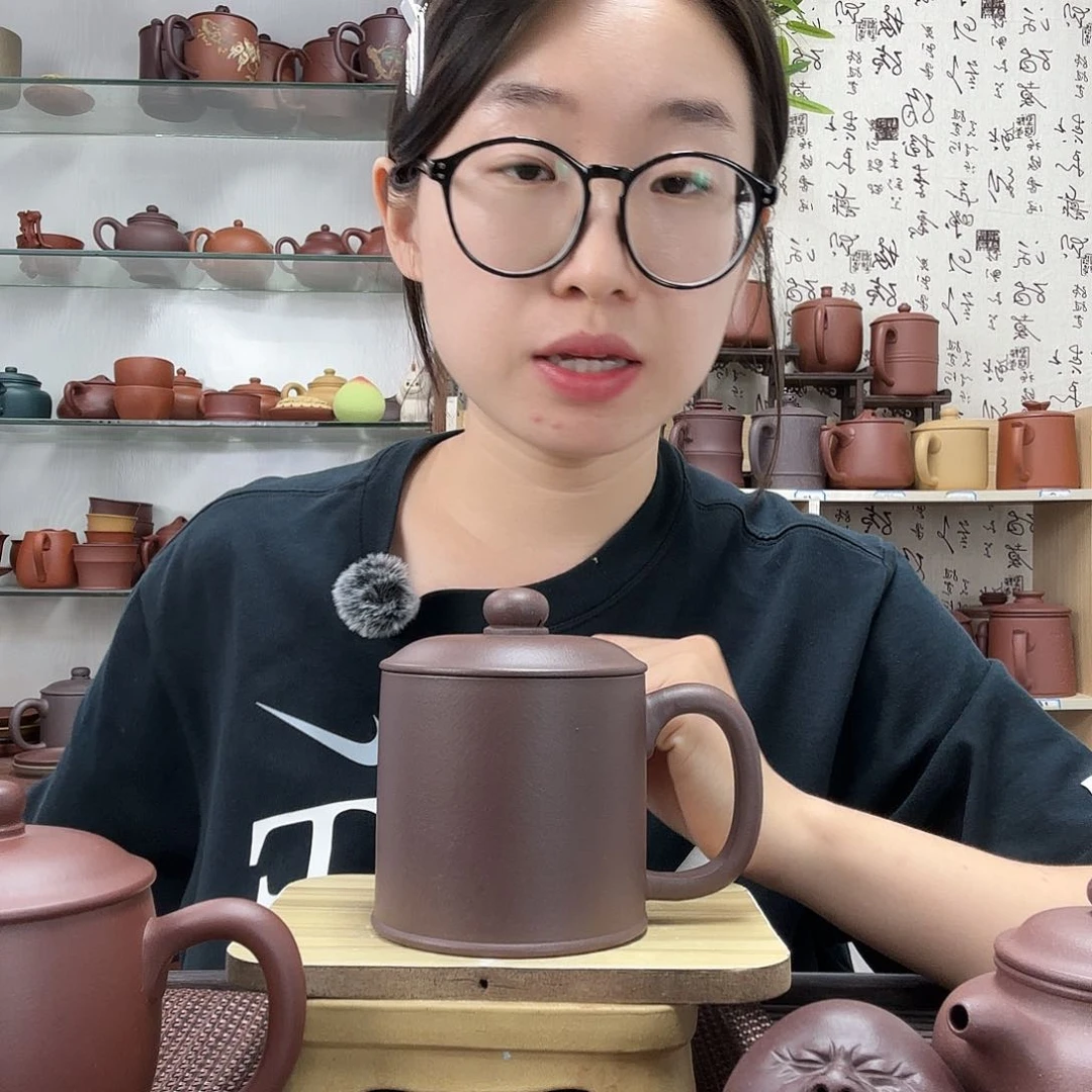 茶杯紫砂原矿老紫泥大亨办公杯没礼盒清仓