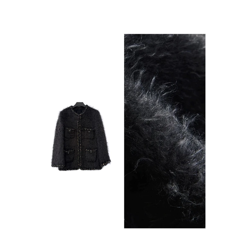 【北岛漫游】马海毛混纺羊毛2025冬季新款小香外套