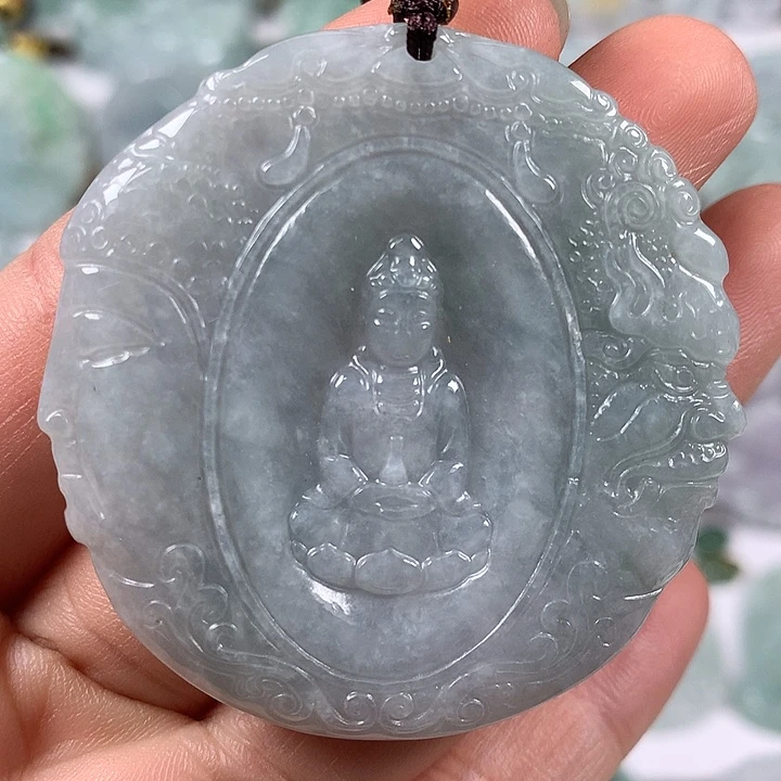 颈饰未镶嵌翡翠佛魔一念观音福利特色件