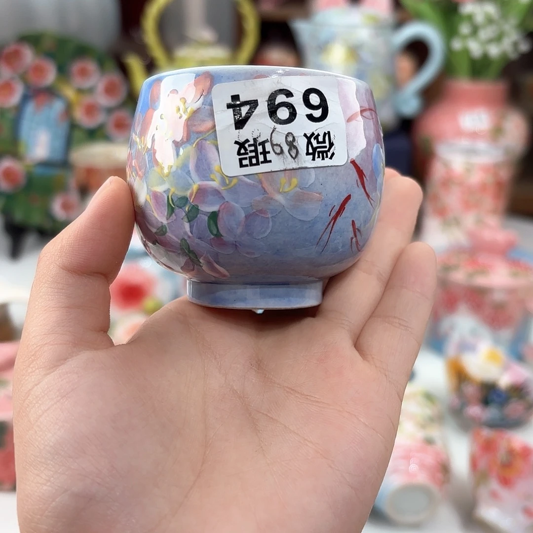 景德镇手绘高温釉下彩陶瓷茶具