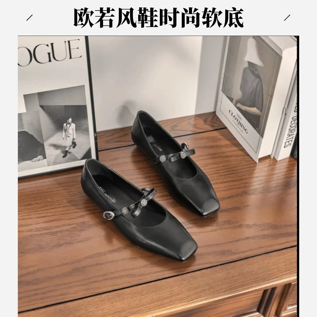 有一点瑕疵换季少量清库存正品专柜真皮法式欧若风浅口百搭