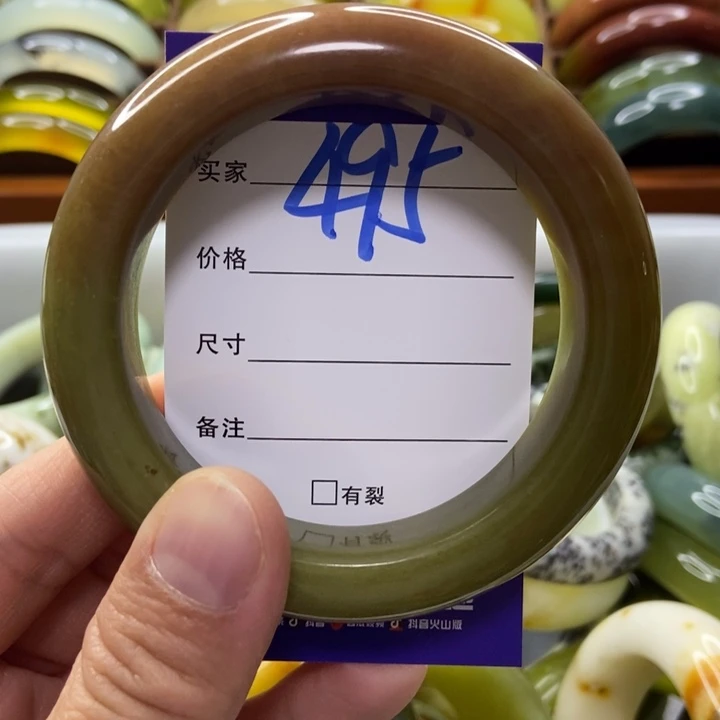 聆***情蛇纹石玉未镶嵌手镯