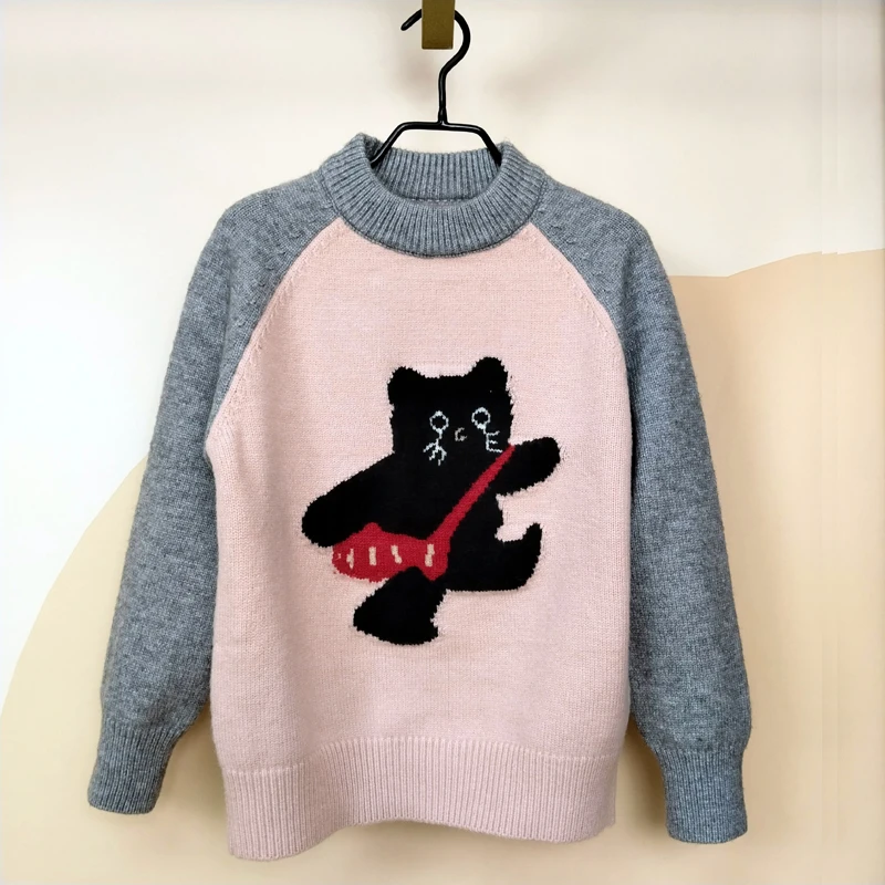 童装女童毛衣秋冬2025新款洋气儿童毛线衣大童女孩圆领外穿针织衫