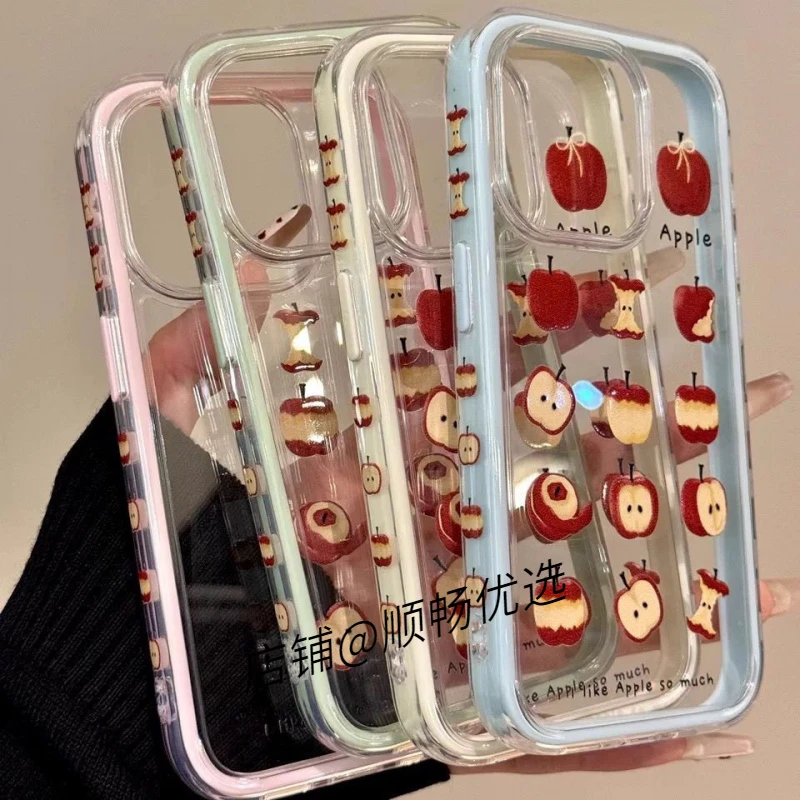 春日创意苹果核适用iphone16promax苹果15pr手机壳14新款13双层