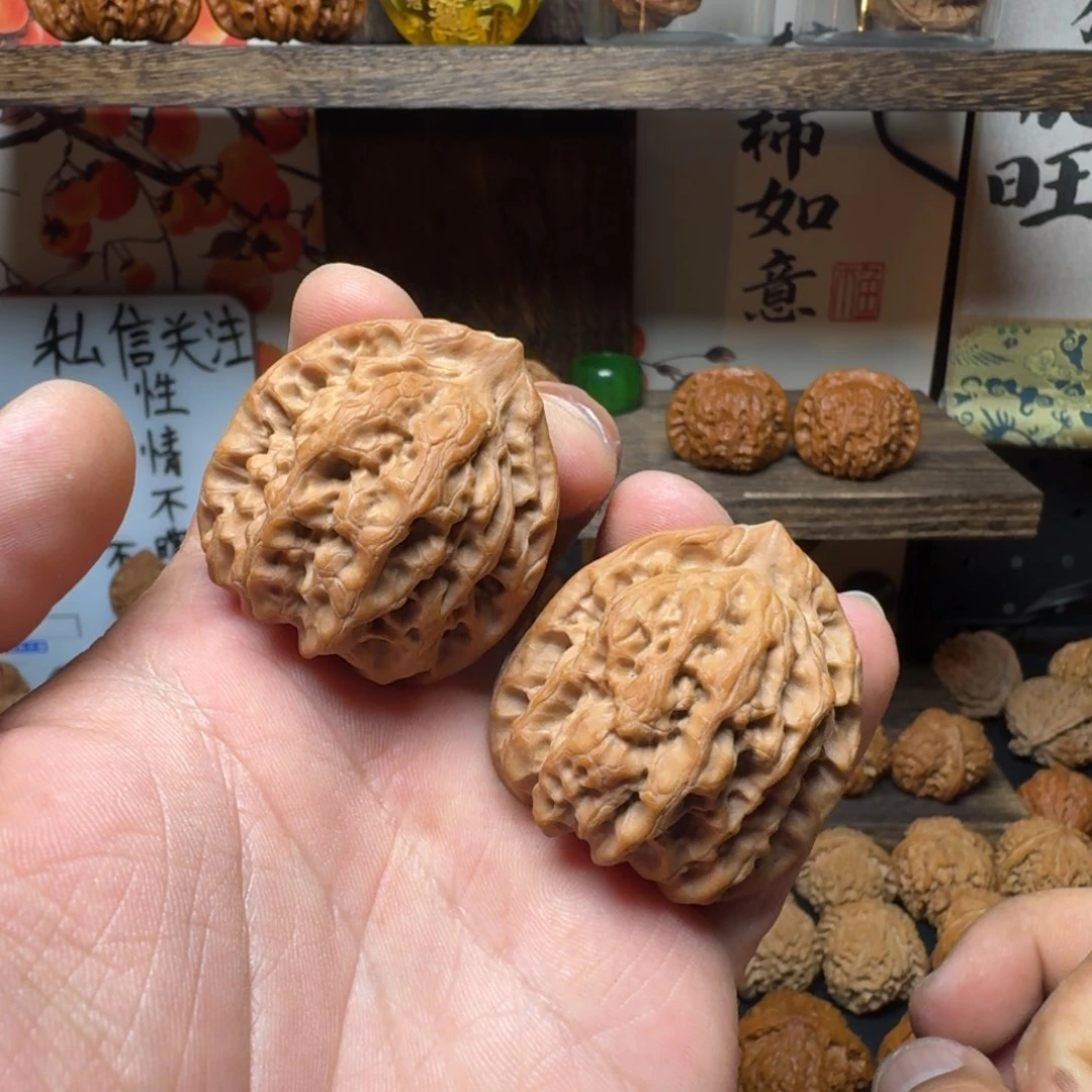 文玩核桃全品40尺寸小众红皮佛肚……