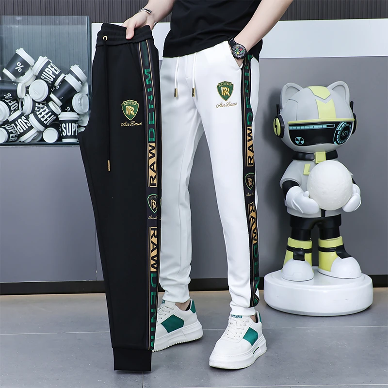 男士休闲裤春秋季新款潮牌时尚2025小脚裤百搭卫裤加绒运动裤子男