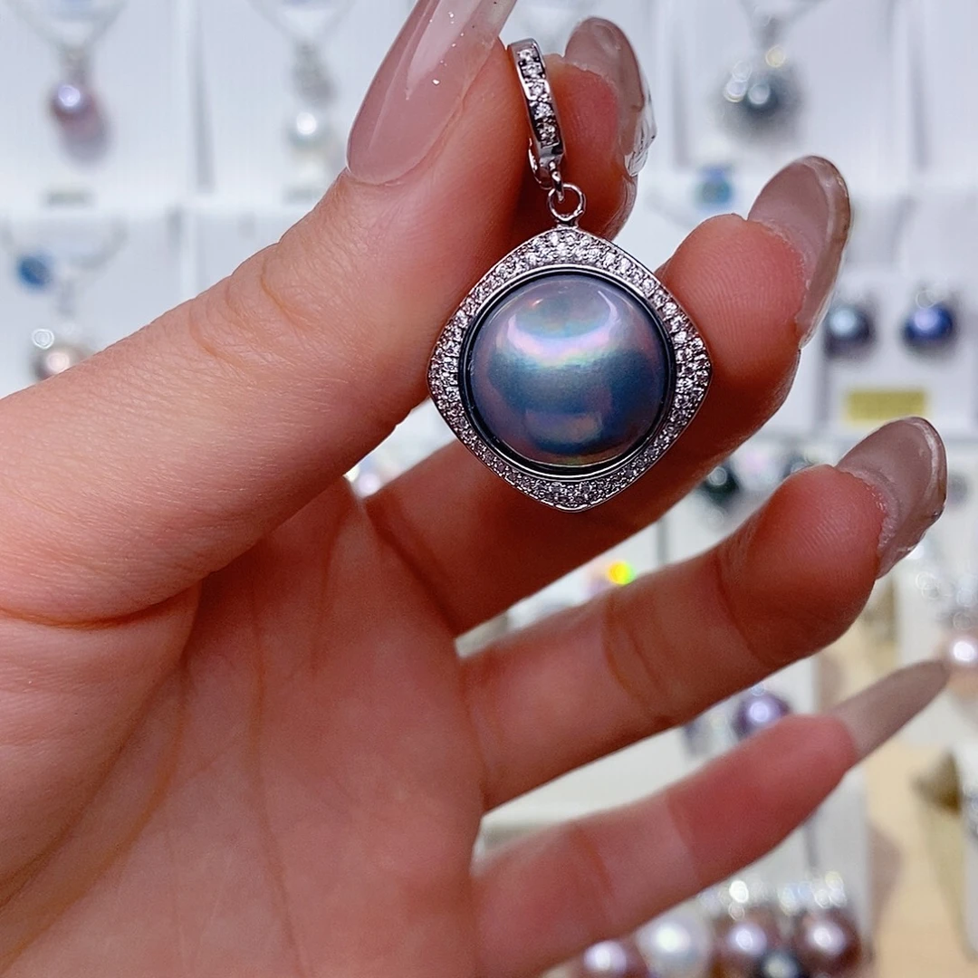 未镶嵌淡水珍珠吊坠(赠链)