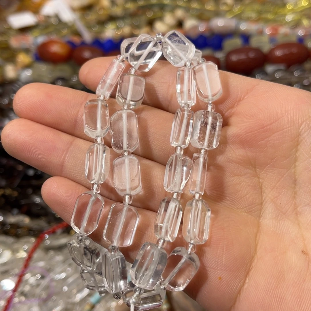 紫晶银S925镶嵌珠宝半成品白水晶无事牌