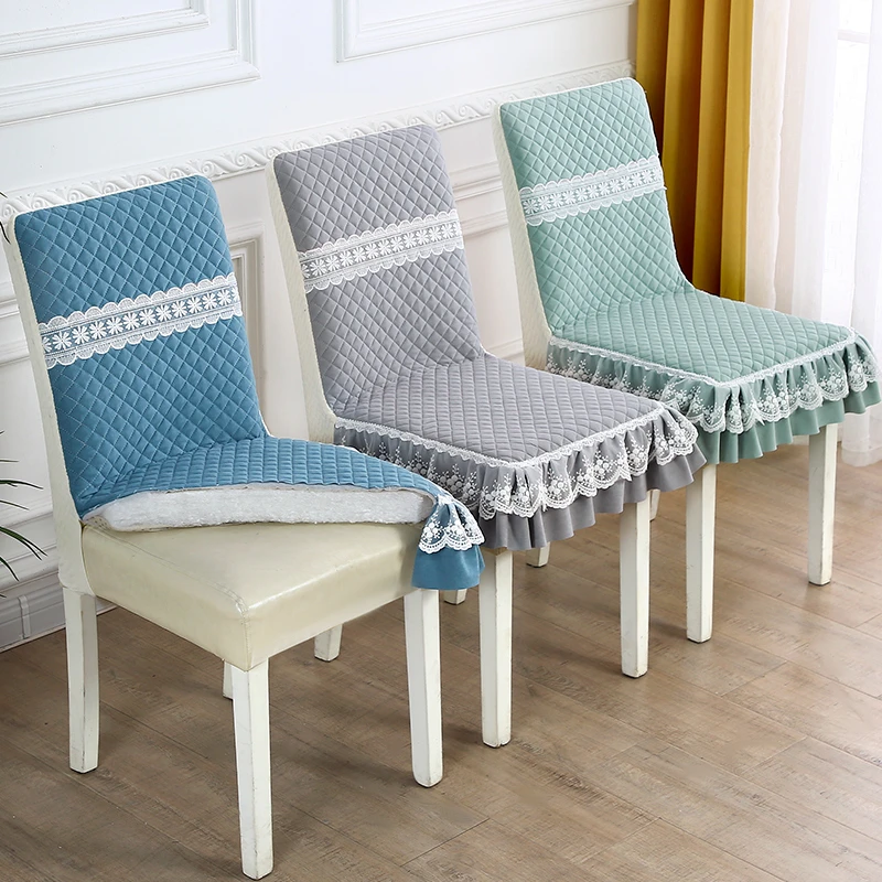 加棉加厚弹力椅套海绵坐垫套四季通用简约餐桌椅座椅子套罩冬季垫