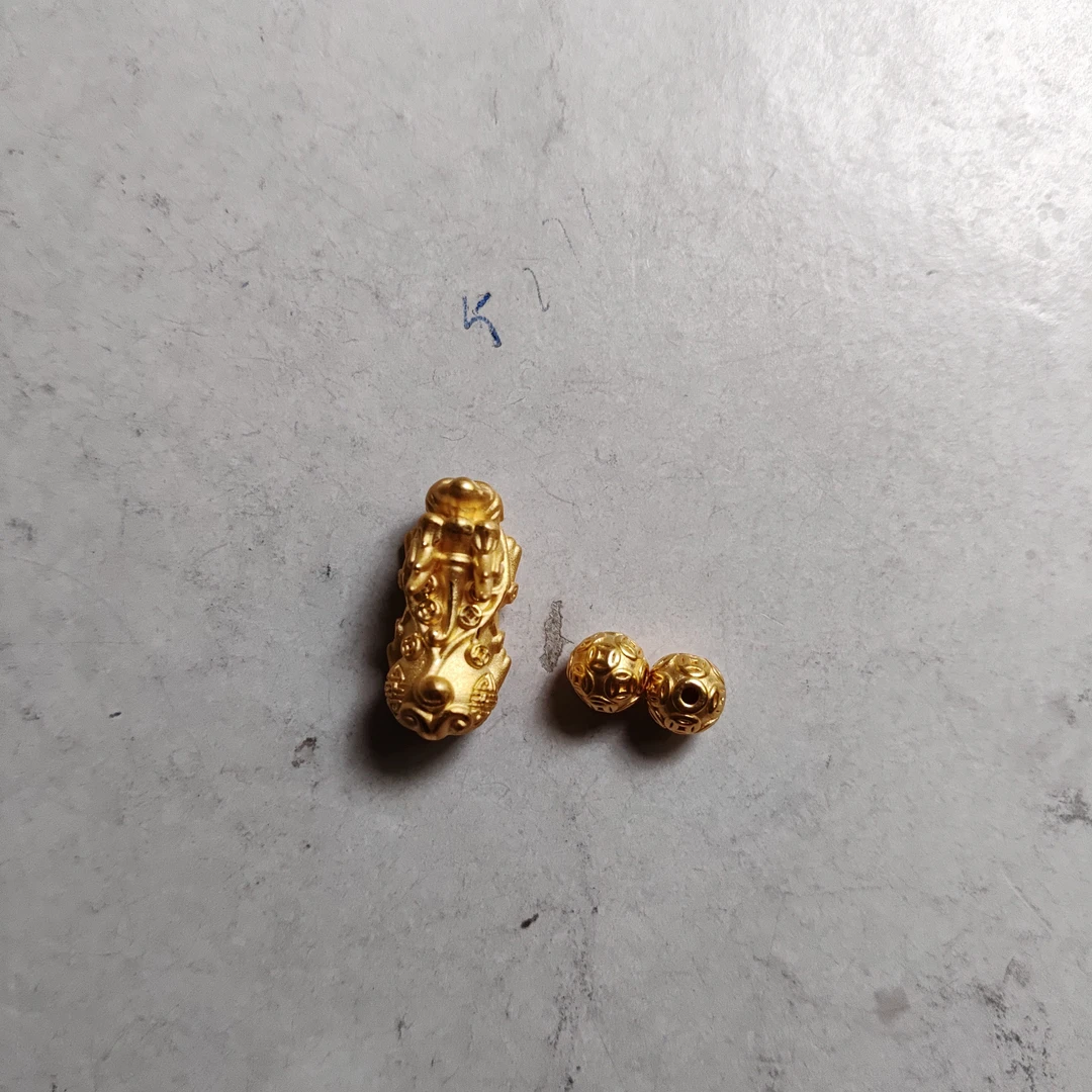 金元宝足金999貔貅珠子首饰