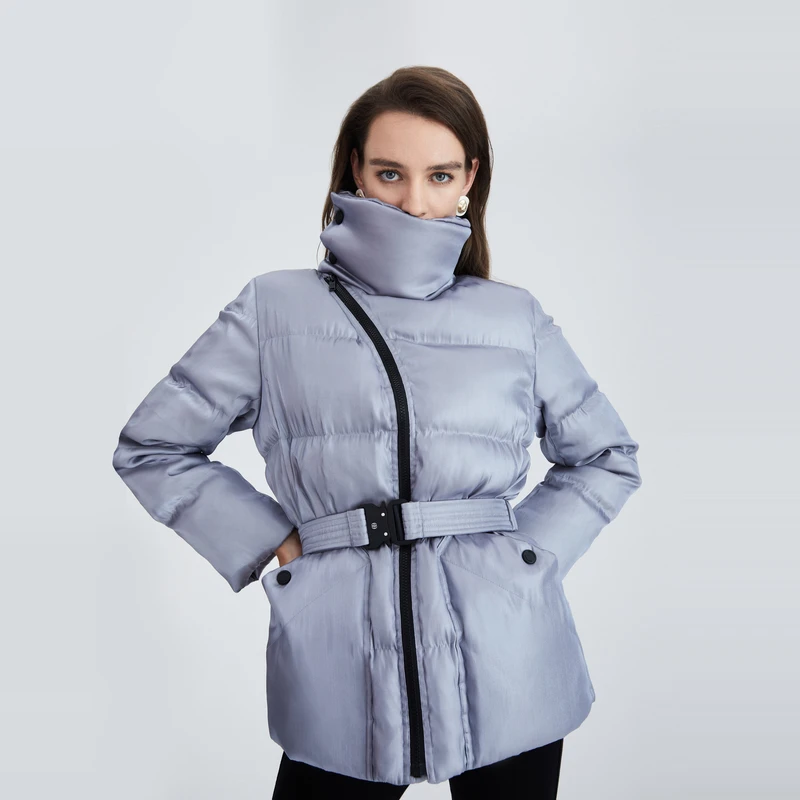 OBEG欧碧倩简洁中长款收腰加厚休闲羽绒服10424157