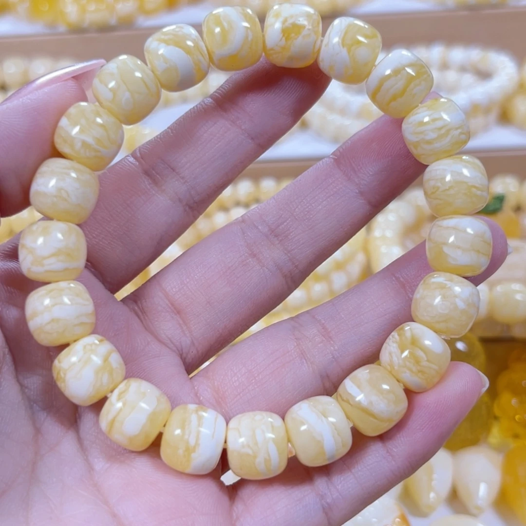 琥珀未镶嵌手链天然蜜蜡