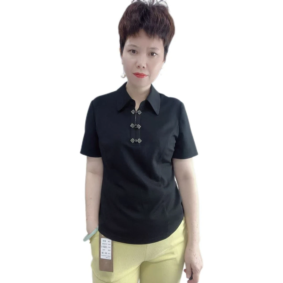 夏季时尚气质纯色百搭小衫