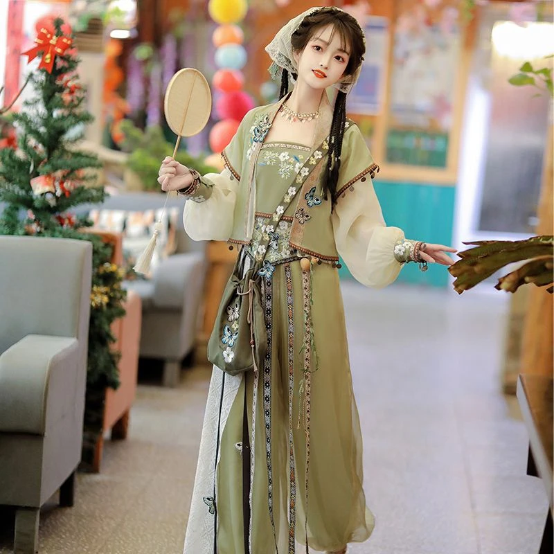 星灵原创汉服灯笼裤汉元素日常通勤百搭夏季超仙国风套装改良宋制