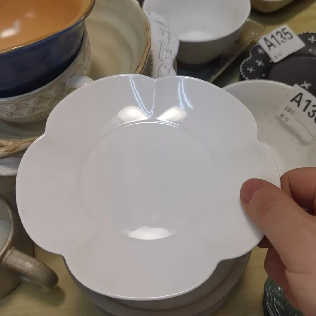 瓷片微瑕六寸盘五个一组