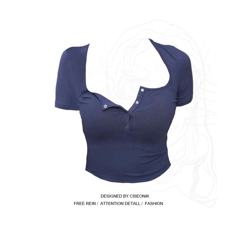 大码辣妹风性感短袖T恤女夏季胖MM美式修身莫代尔针织短款上衣潮