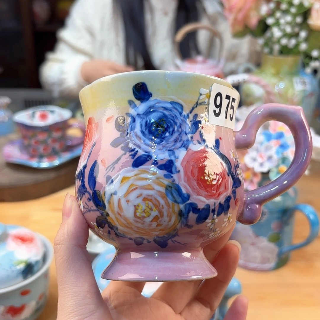 景德镇手绘高温釉下彩陶瓷茶具