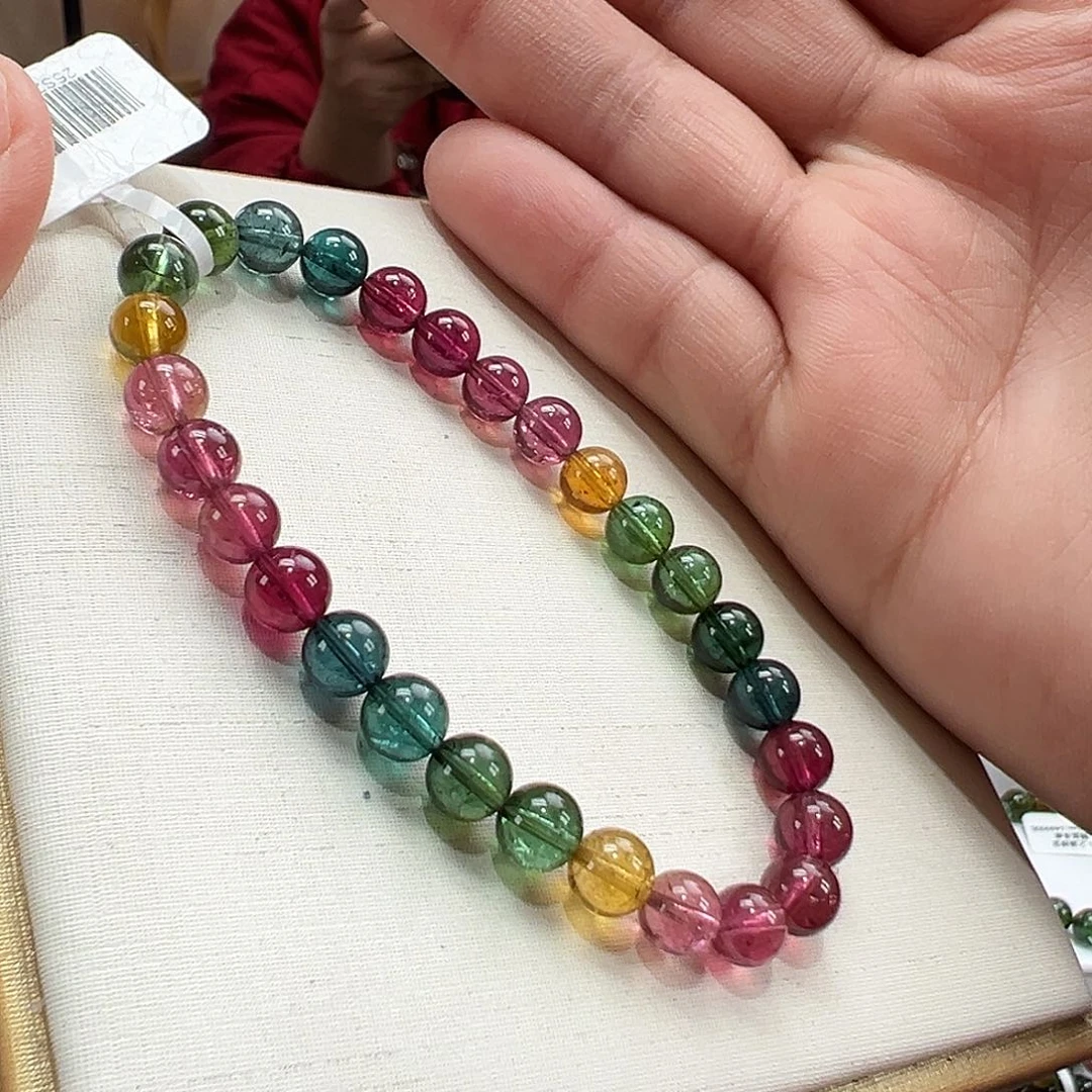 碧玺未镶嵌手串6.3mmmmmmmmmm