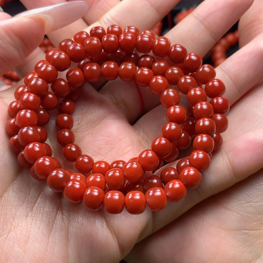 南红玛瑙多圈未镶嵌醉**风