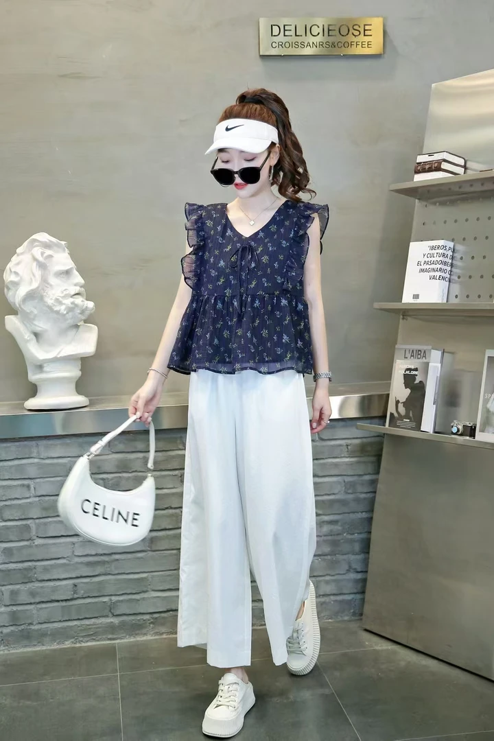 夏季新款时尚气质碎花衬衫显瘦可露丽穿搭上衣