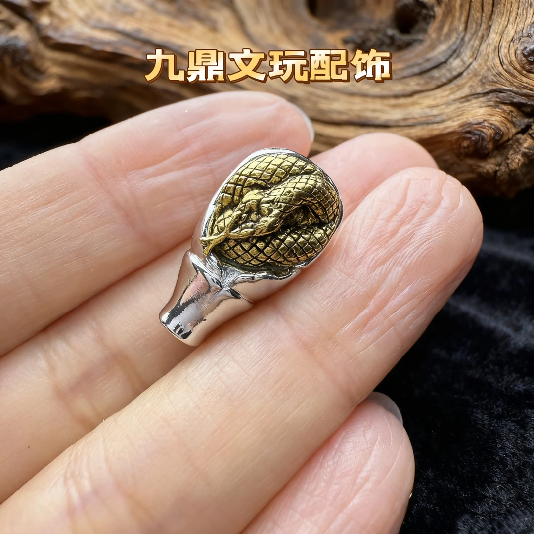 文玩配饰灵蛇献瑞11毫米