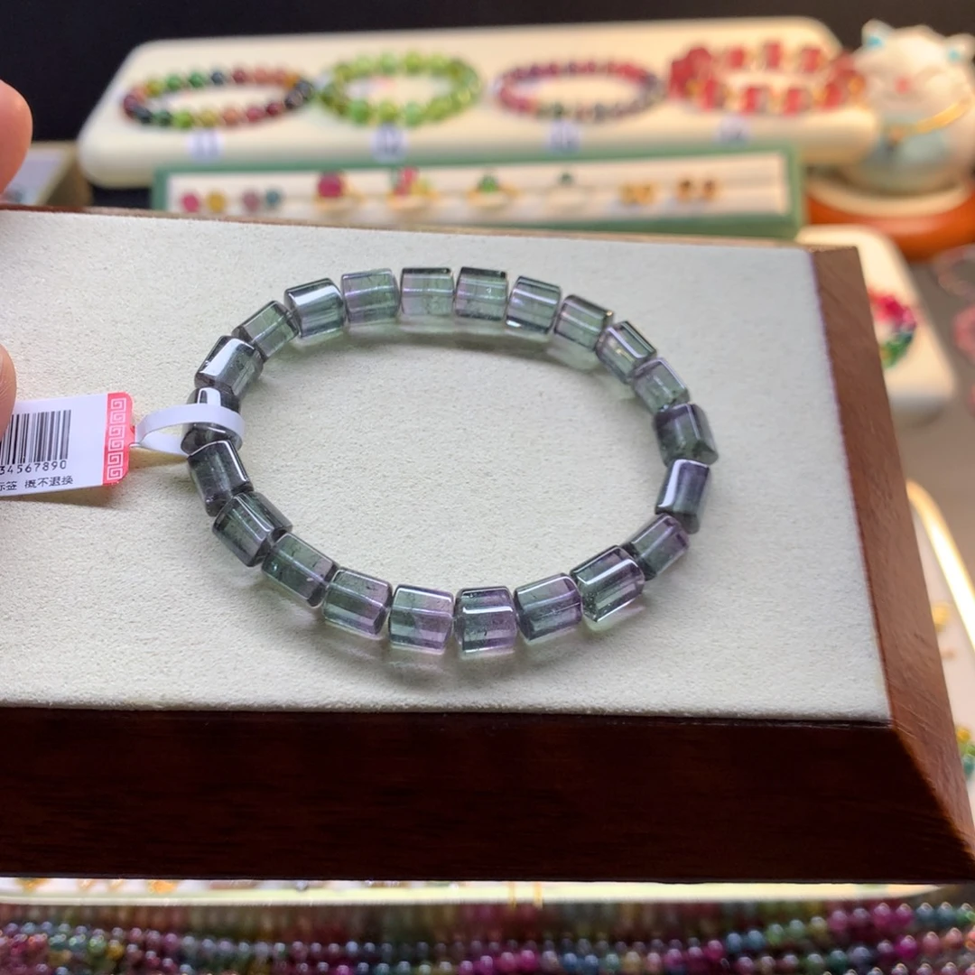 碧玺手串未镶嵌西瓜碧玺方糖手链