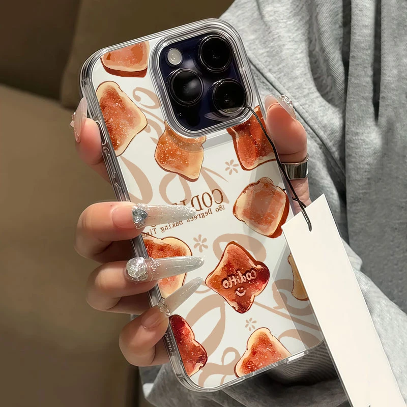 烘焙吐司适用华为OPPOiphone16promax苹果11手机壳小米15个性IMD