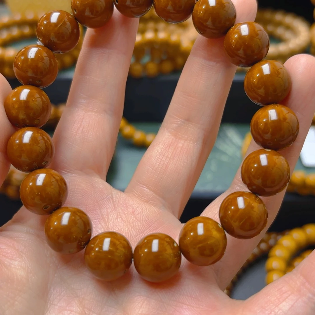 【闪购商品】菩提紫金鼠半实心圆珠手串