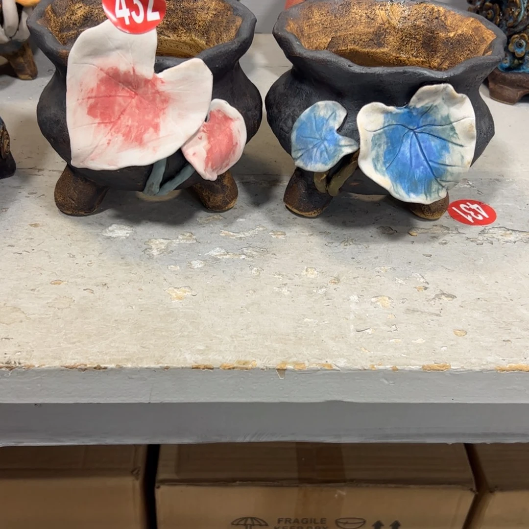 432 号手工花盆陶然花器