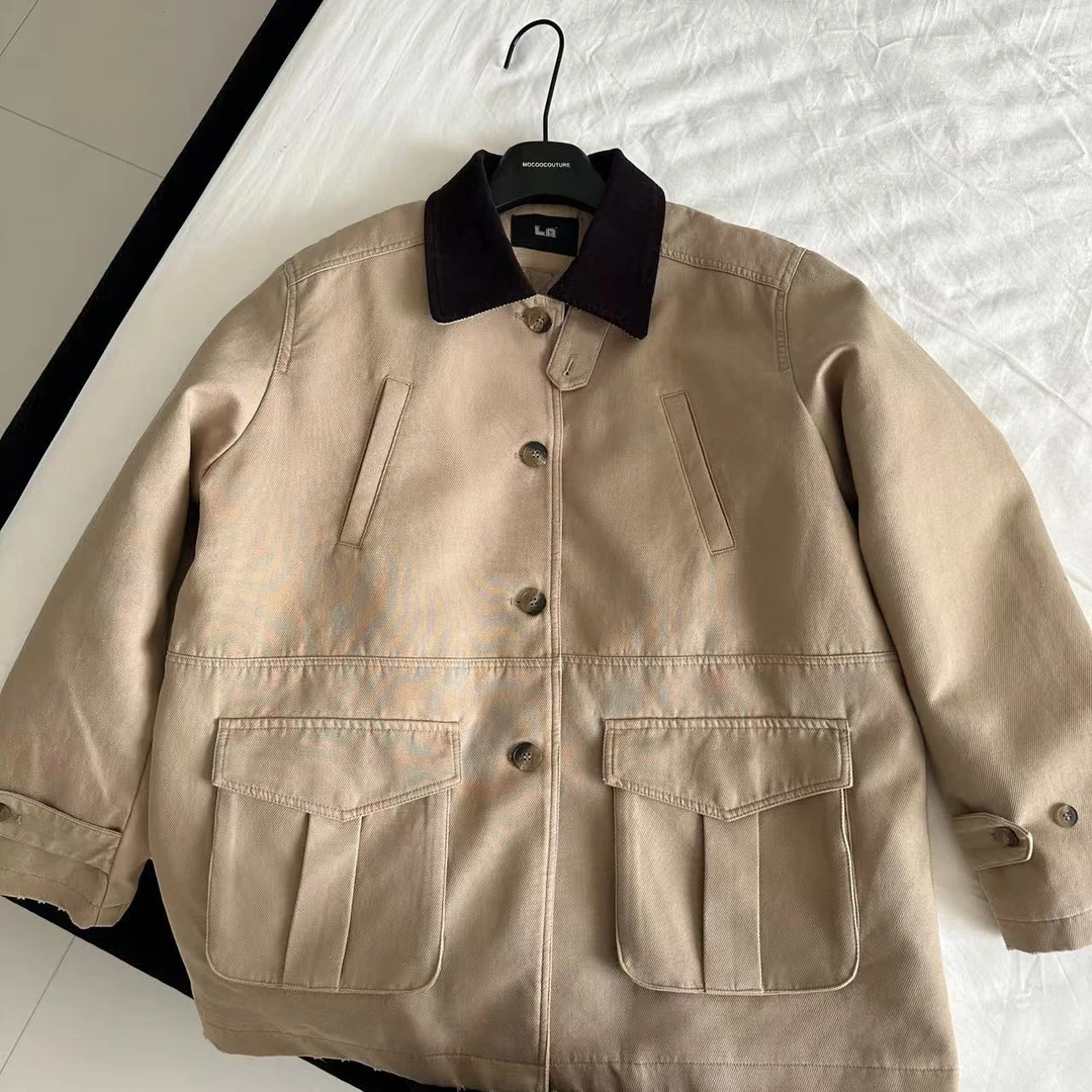 LA 宽松版 廓形 机能风 工装棉服外套 25761