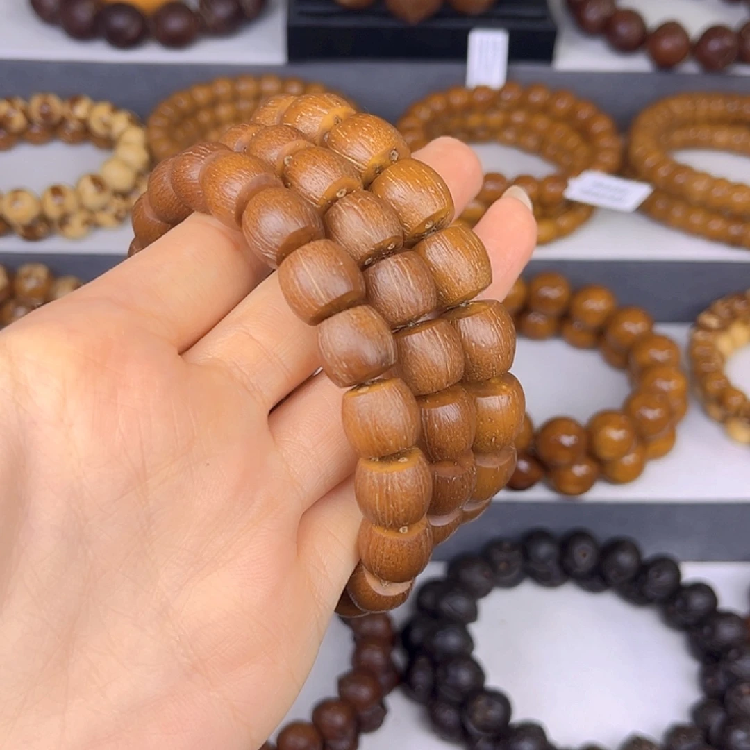 紫金鼠手串原皮直切半实心