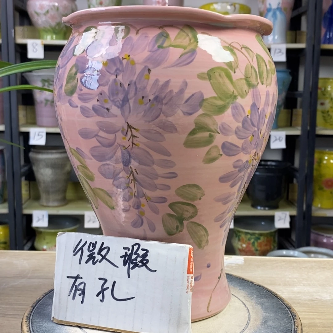 景德镇手工手绘陶瓷花盆