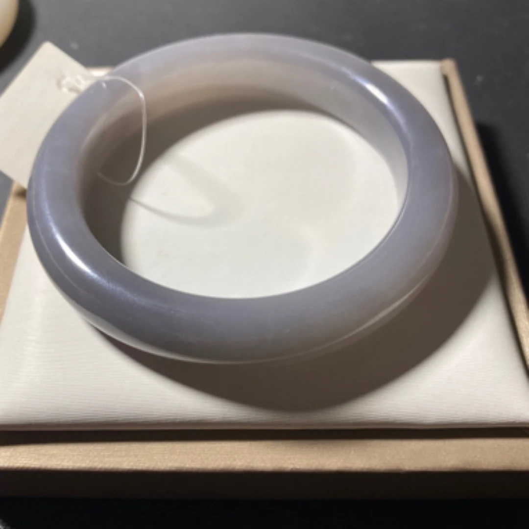 和田玉老料烟紫手镯