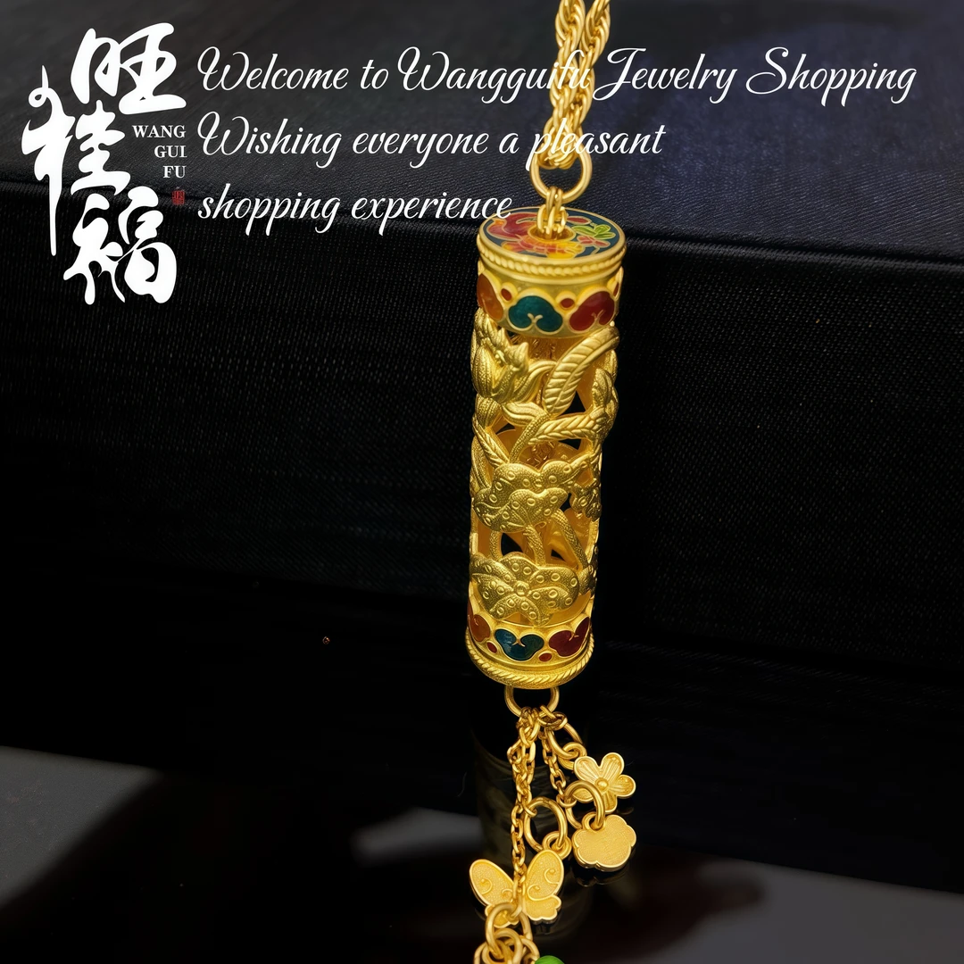 【万花筒】旺桂福珠宝足金古法手工烧蓝吊坠 单吊坠不含链14.96克