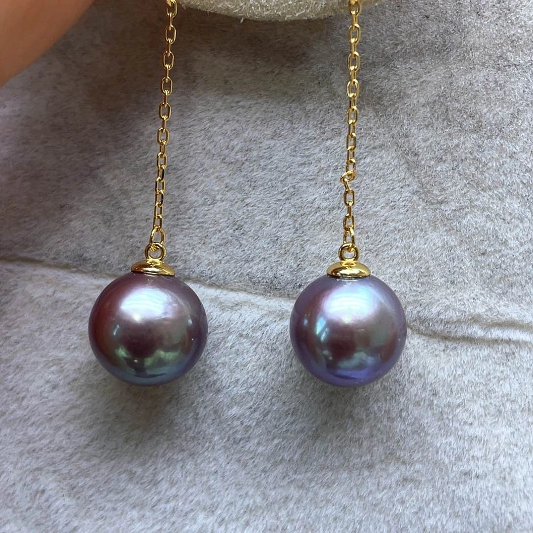 淡水珍珠耳饰银S925镶嵌