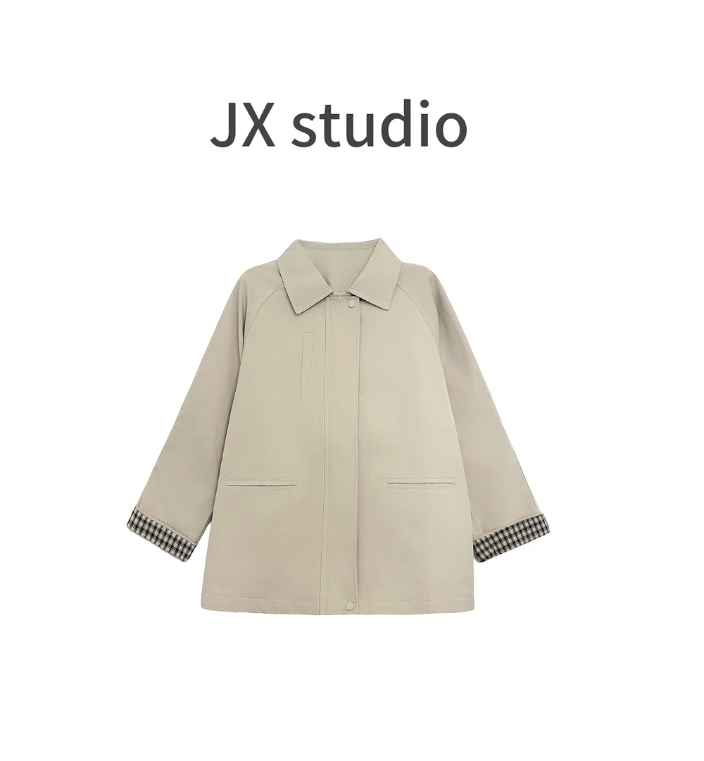 静贤【秋里木】秋季新款韩版百搭显瘦气质风衣外套