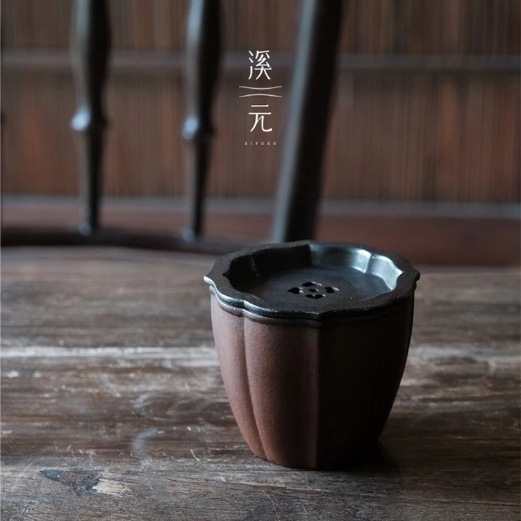 【溪元茶事】海棠陶作建水-官方直发溪元茶器紫陶紫砂迷你建水茶缸